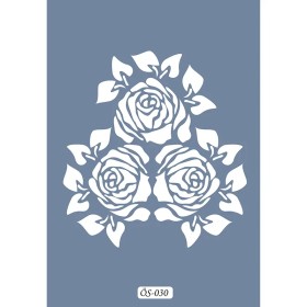 Özel30 25x35 Gül Desen Stencil