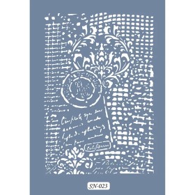 SN23 Dekoratif Yazı Desen Stencil