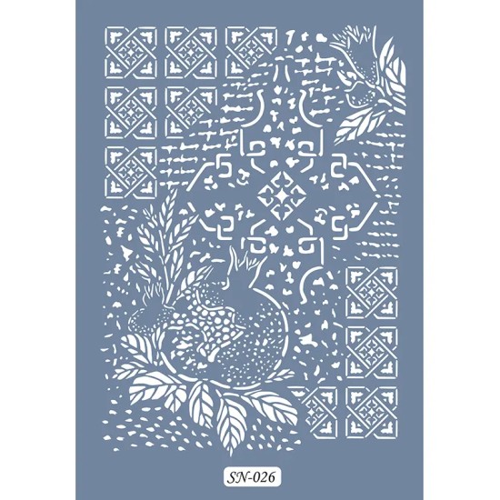 SN26 Doğa ve Geometrik Desen Desen Stencil