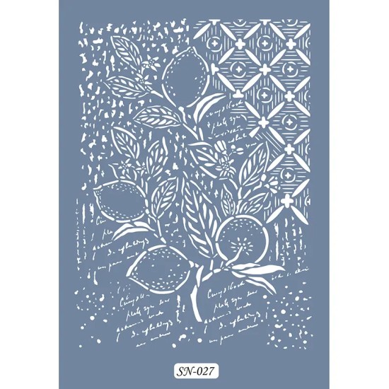 SN27 Limon Desenli Desen Stencil