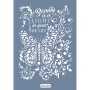 SN28 Kelebek ve Yazı Desen Stencil