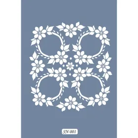 SN01 Floral Desen Stencil