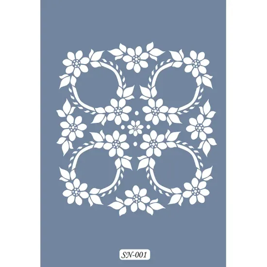 SN01 Floral Desen Stencil