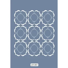 SN03 Floral Desen Stencil