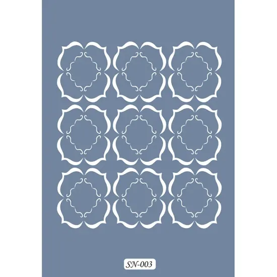 SN03 Floral Desen Stencil