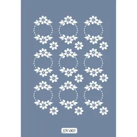 SN05 Floral Desen Stencil
