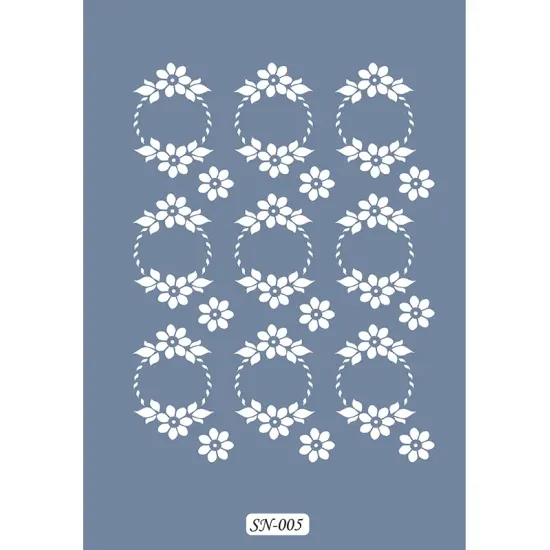 SN05 Floral Desen Stencil