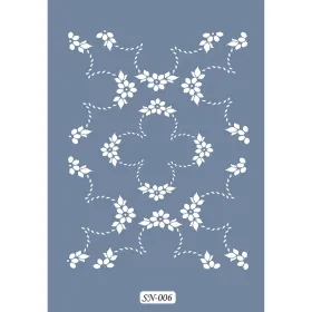 SN06 Floral Desen Stencil