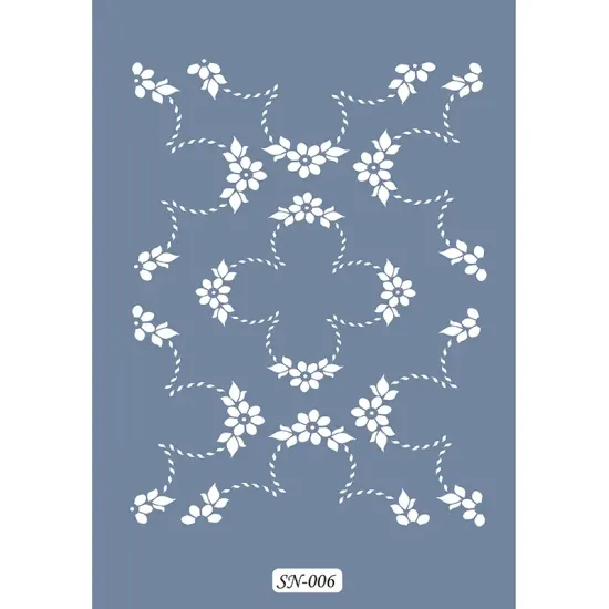 SN06 Floral Desen Stencil
