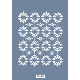 SN10 Çiçek Desen Stencil