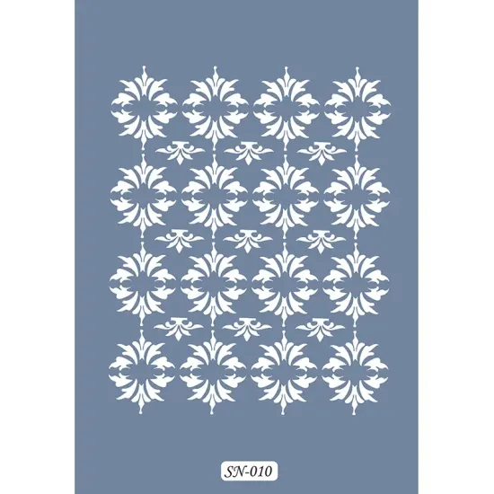 SN10 Çiçek Desen Stencil