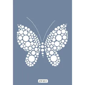 SN11 Kelebek Desen Stencil