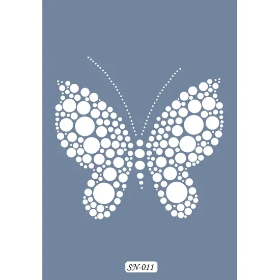 SN11 Kelebek Desen Stencil