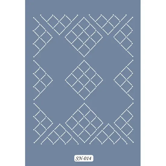 SN14 Geometrik Desen Stencil