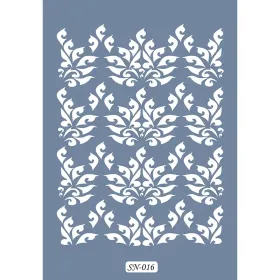SN16 Damask Desen Stencil