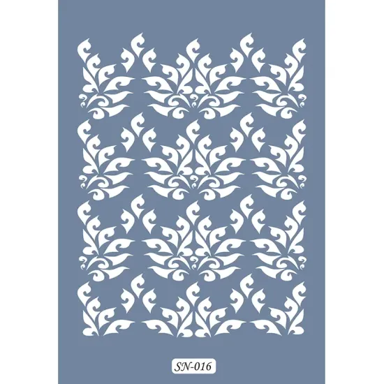 SN16 Damask Desen Stencil