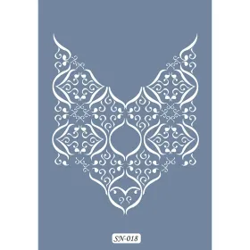 SN18 Damask Desen Stencil