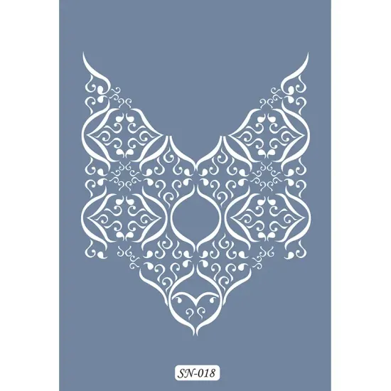 SN18 Damask Desen Stencil