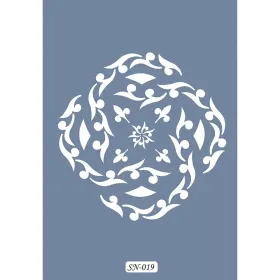 SN19 Damask Desen Stencil