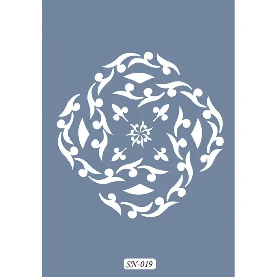 SN19 Damask Desen Stencil