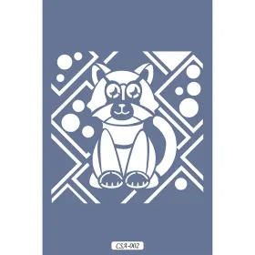 Kedi Figür Çocuk Stencil 25x25cm CSA02