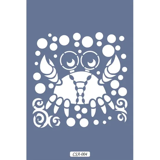 Yengeç Figür Çocuk Stencil 25x25cm CSA04