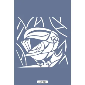 Papağan Figür Çocuk Stencil 15x15cm CSA05