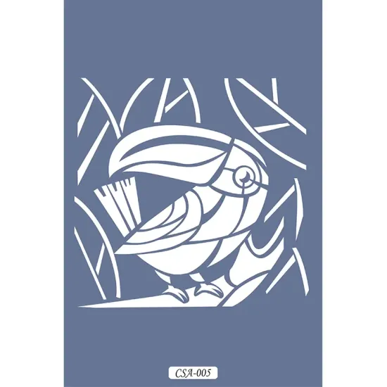 Papağan Figür Çocuk Stencil 25x25cm CSA05