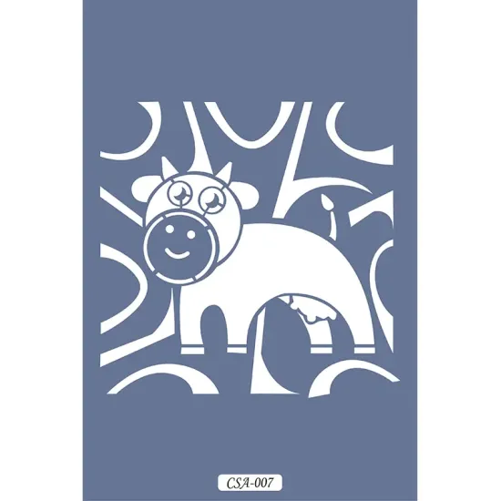 İnek Figür Çocuk Stencil 25x25cm CSA07