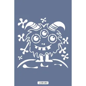 Sevimli Yaratıklar Çocuk Stencil 15x15cm CSM01