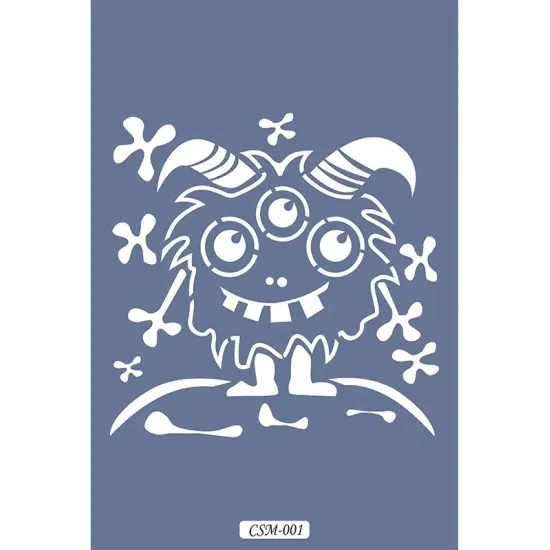 Sevimli Yaratıklar Çocuk Stencil 25x25cm CSM01