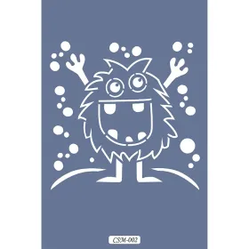 Sevimli Yaratıklar Çocuk Stencil 15x15cm CSM02