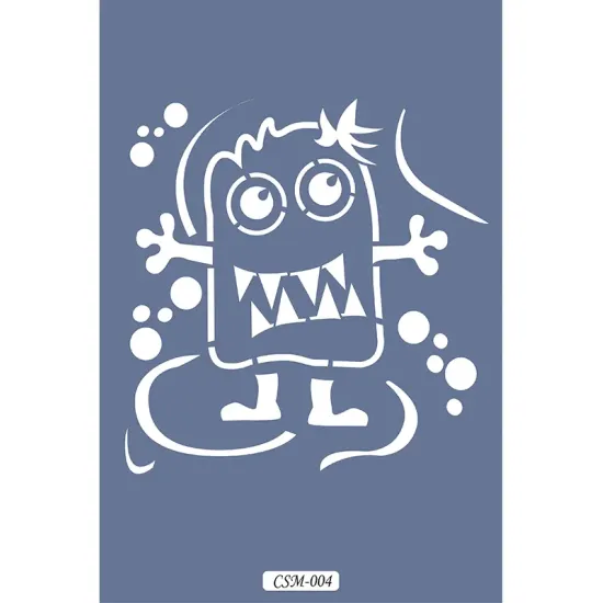 Sevimli Yaratıklar Çocuk Stencil 15x15cm CSM04