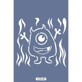 Sevimli Yaratıklar Çocuk Stencil 25x25cm CSM05