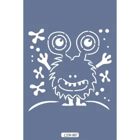 Sevimli Yaratıklar Çocuk Stencil 15x15cm CSM07