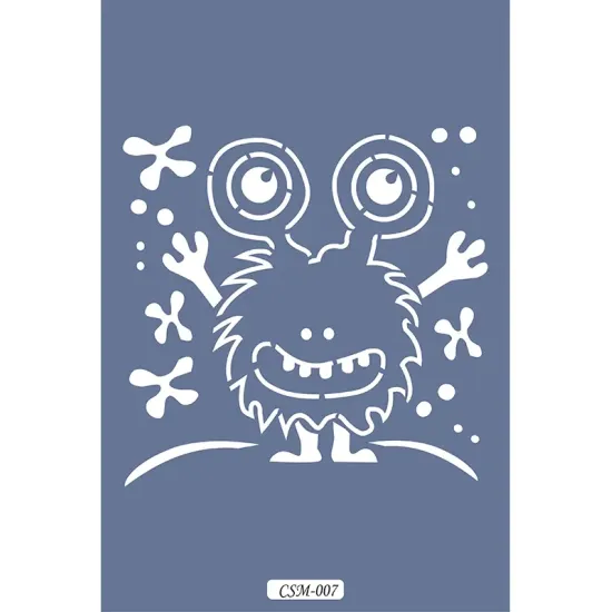 Sevimli Yaratıklar Çocuk Stencil 25x25cm CSM07