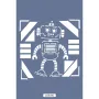 Sevimli Robotlar Çocuk Stencil 25x25cm CSR02