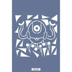 Sevimli Robotlar Çocuk Stencil 15x15cm CSR07