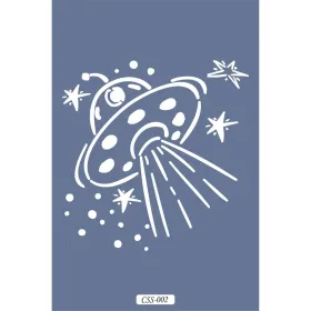 Ufo Figür Çocuk Stencil 25x25cm CSS02