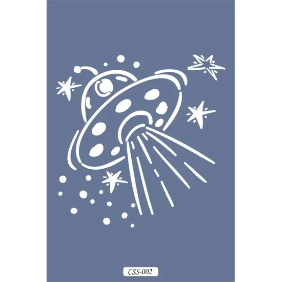 Ufo Figür Çocuk Stencil 25x25cm CSS02