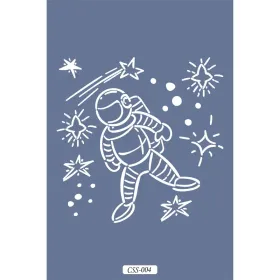 Astronot Figür Çocuk Stencil 15x15cm CSS04