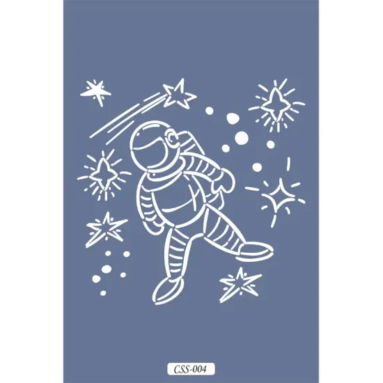 Astronot Figür Çocuk Stencil 25x25cm CSS04