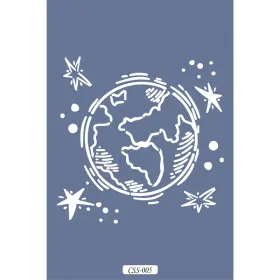 Dünya Figür Çocuk Stencil 15x15cm CSS05