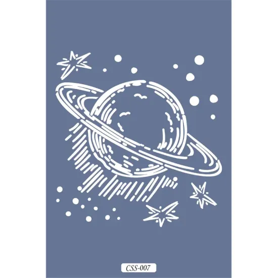 Saturn Figür Çocuk Stencil 15x15cm CSS07