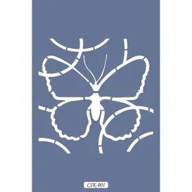 Kelebek Figür Çocuk Stencil 25x25cm CSK01