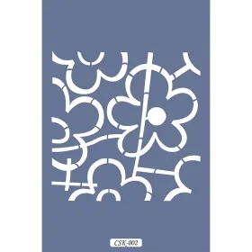Çiçek Figür Çocuk Stencil 25x25cm CSK02