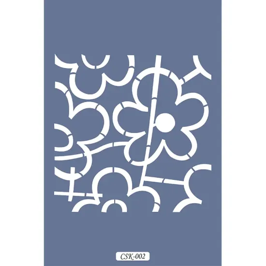 Çiçek Figür Çocuk Stencil 25x25cm CSK02