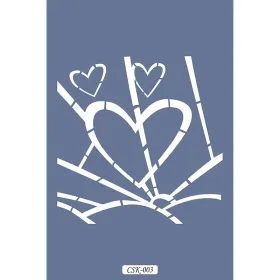 Kalp Figür Çocuk Stencil 15x15cm CSK03