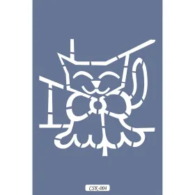 Kedicik Figür Çocuk Stencil 15x15cm CSK04