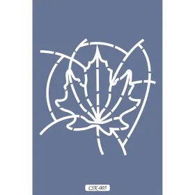 Yaprak Figür Çocuk Stencil 15x15cm CSK05